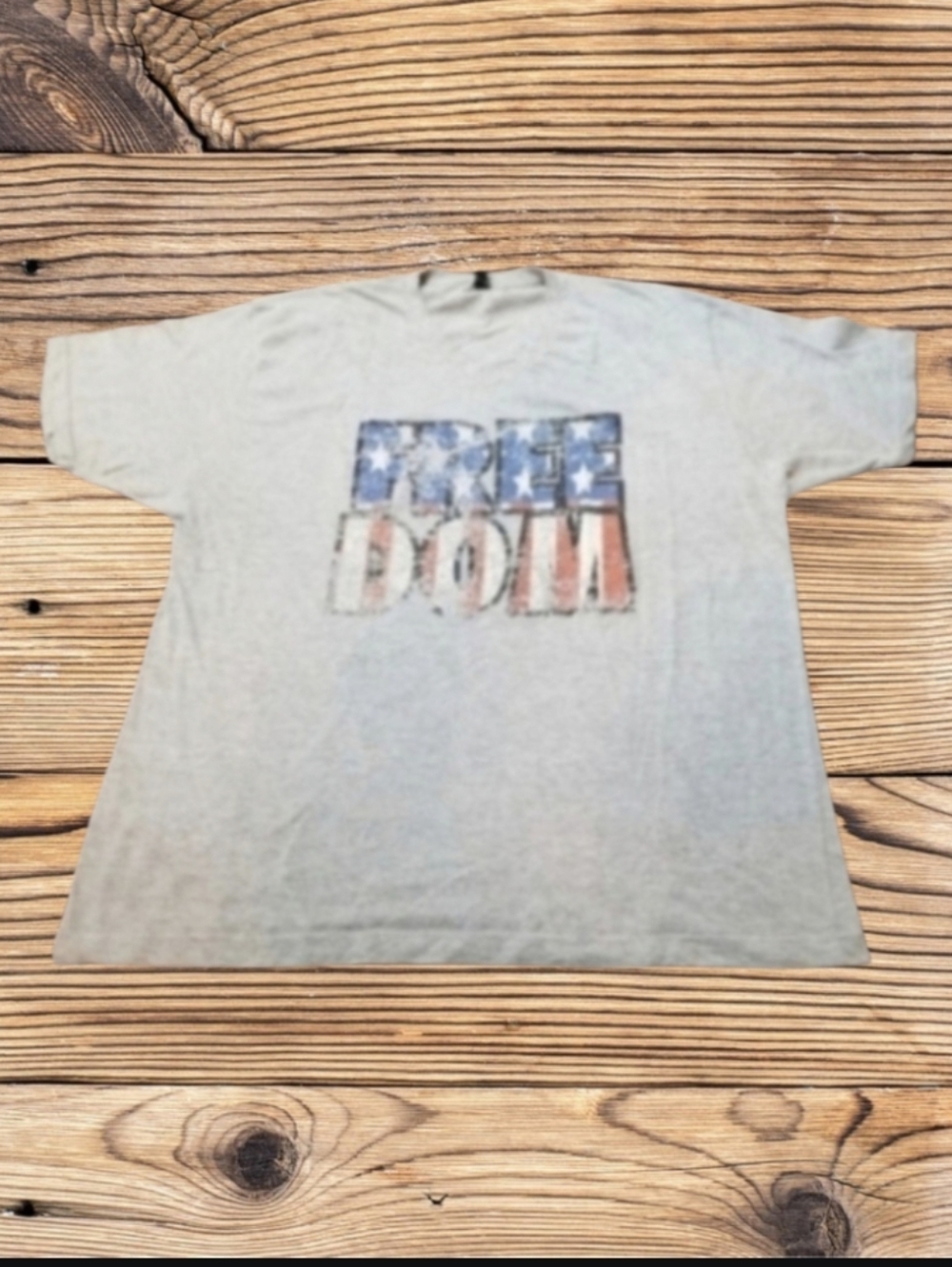 TRUTEX UNISEX "FREEDOM" GRAY T-SHIRT SIZE-XX-LARGE